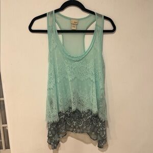 Daytrip Mint Lace Tank Top